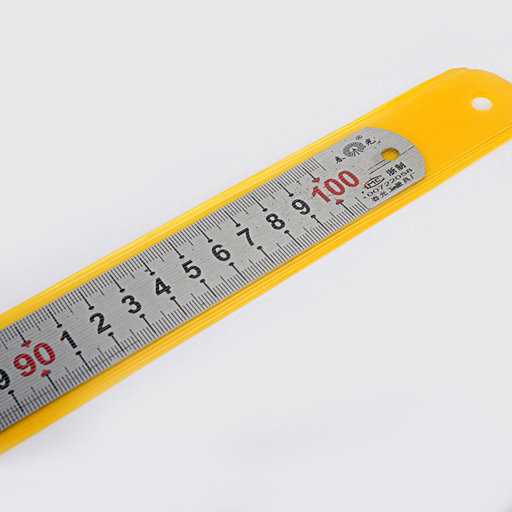 1m 자 1미터 스틸 철제자 강철자 방안자 인치자 100cm - 상세 이미지 3