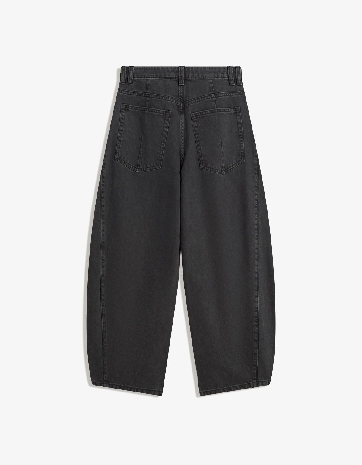 버쉬카 와이드핏 크롭 배럴 팬츠 0148/335 GREY - 상세 이미지 2