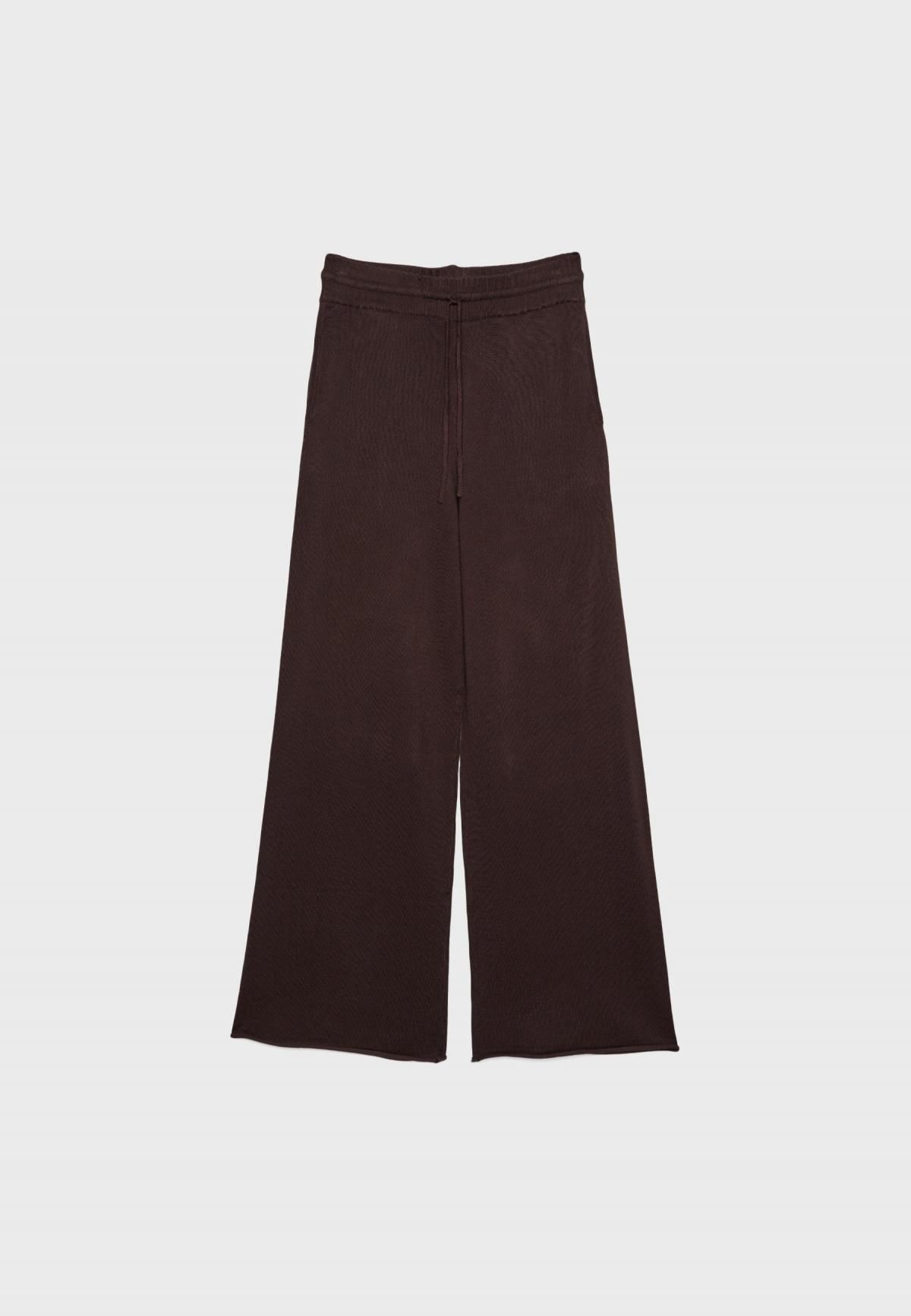 스트라디바리우스 브라운 팔라초 밴딩 와이드 니트 팬츠 5055/730 BROWN - 상세 이미지 2