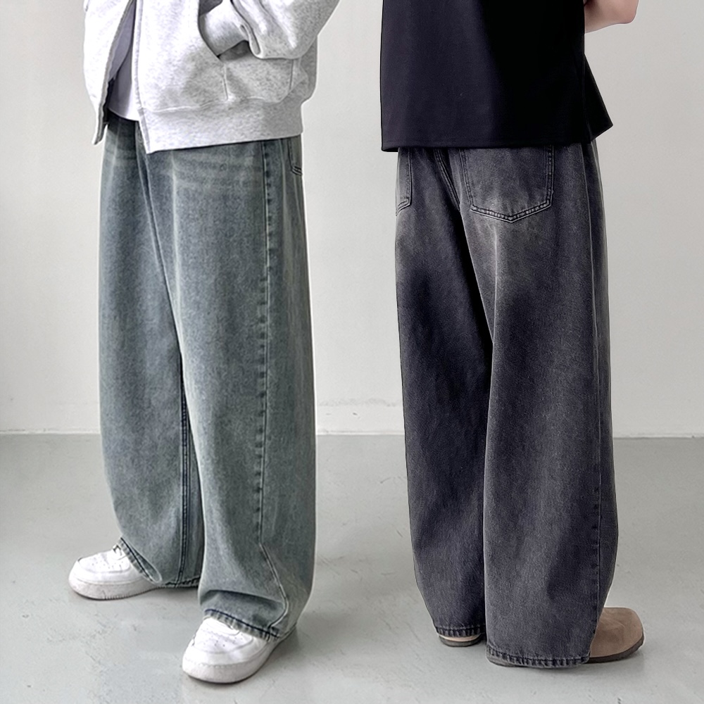통청바지 남자밴딩청바지 벌룬청바지