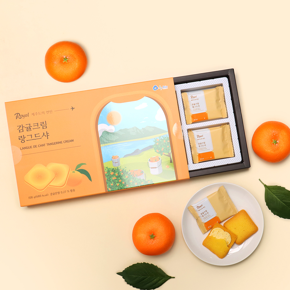 [1+1] 제주 감귤크림 말차 랑그드샤 제주도의연인 랑드샤 쿠키 특산품 간식 - 상세 이미지 2