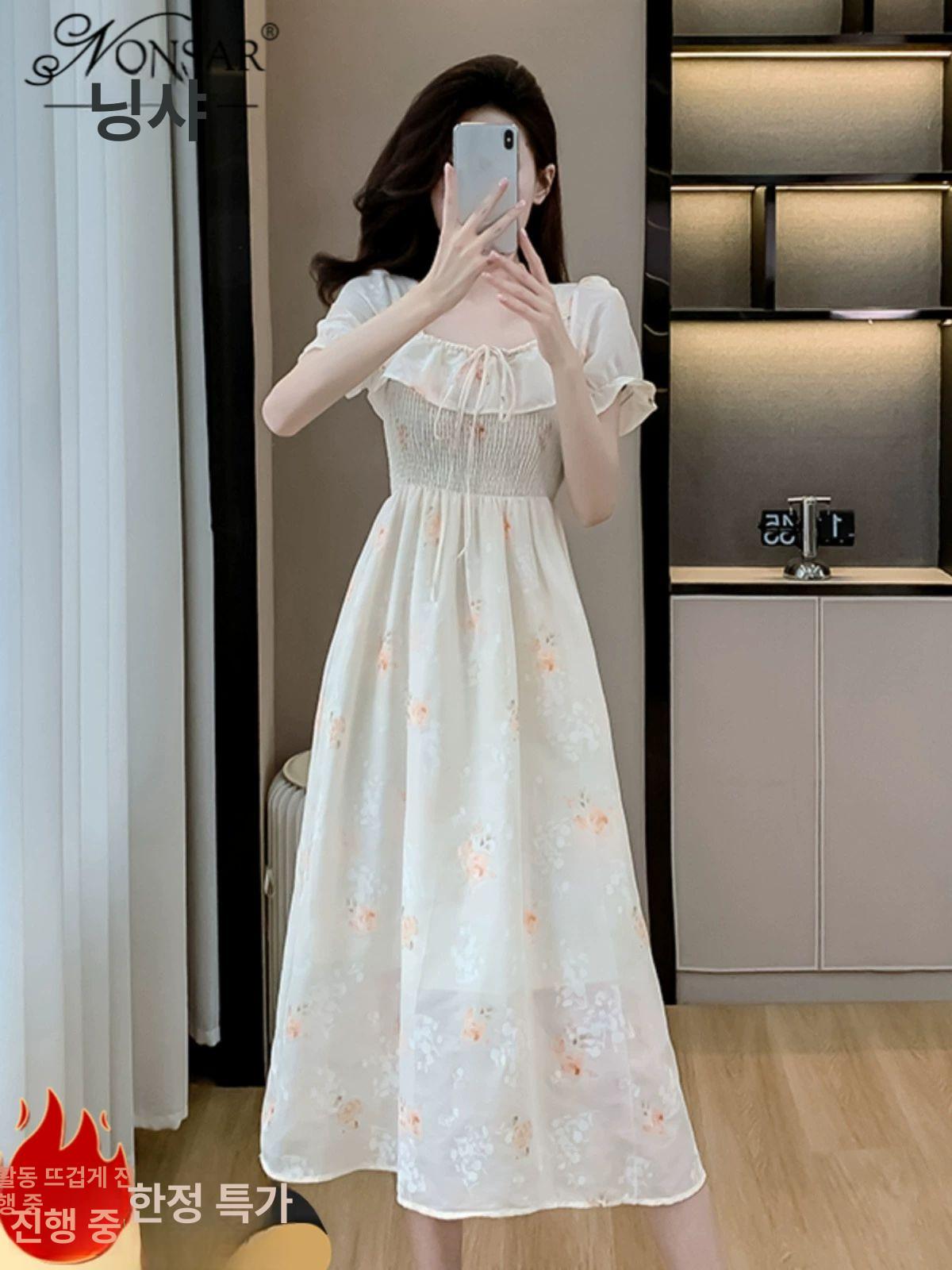 휴양지원피스 휴양지옷 바캉스 나시롱원피스 신혼여행 롱원피스 민소매 주요 색상 S - 상세 이미지 2