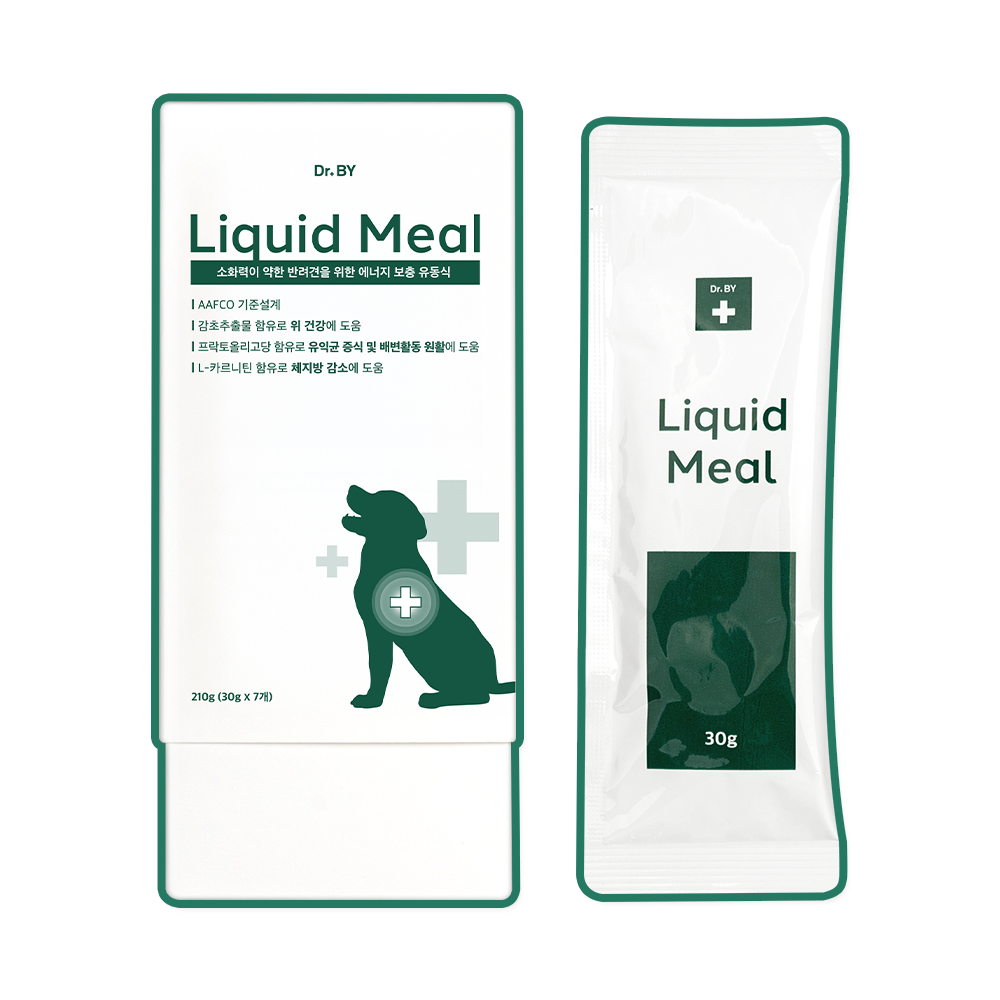 닥터바이 리퀴드밀 강아지 퓨레 습식 사료 소화불량 구토 설사 유동식 전연령, 210g, 1개