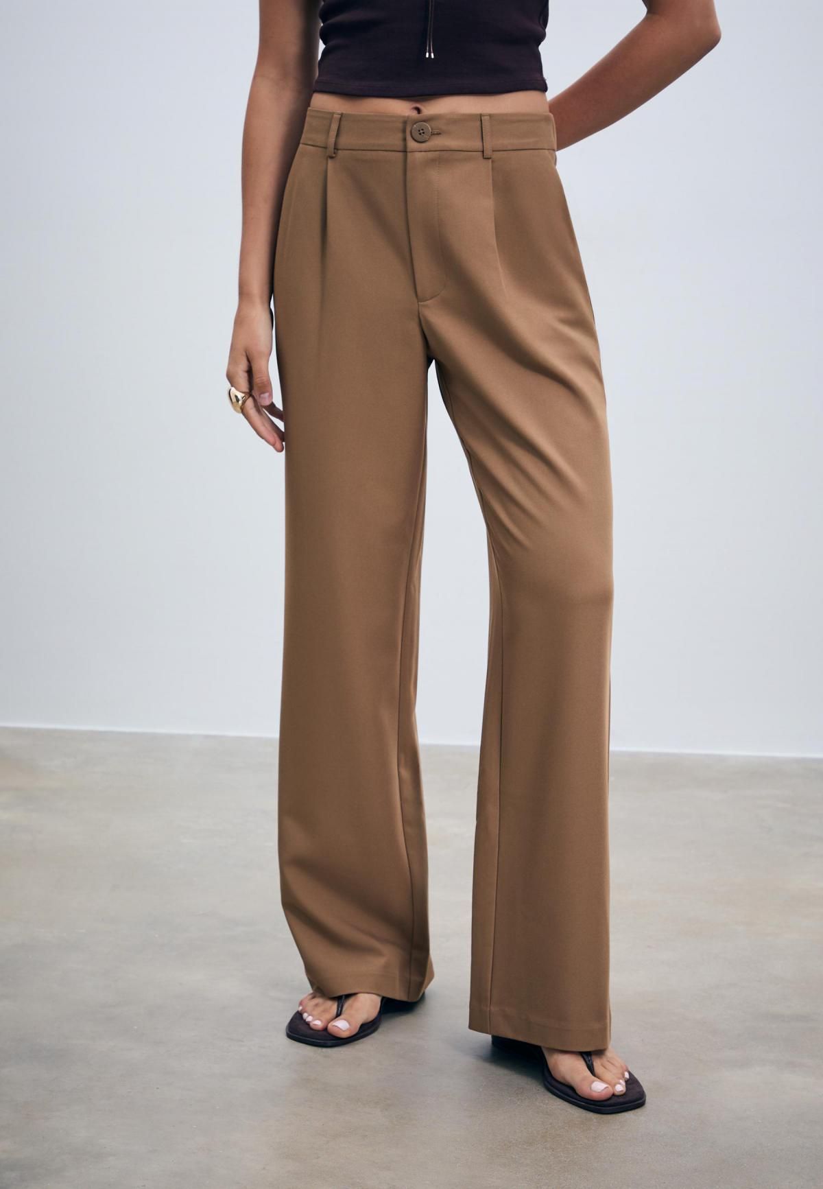 스트라디바리우스 미드라이즈 와이드 슬랙스 팬츠 8253/921 BEIGE - 메인 이미지