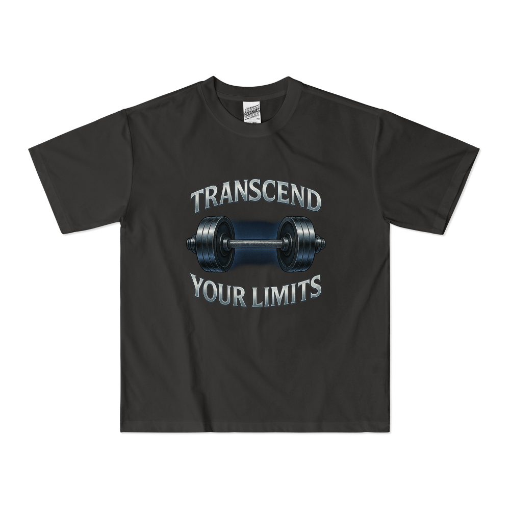 BLUEDUCKS _ 루즈핏 폴리 드라이 소프트터치 반팔 티셔츠 (공용)_Transcend Your Limits _ 웨이트 트레이닝 - 상세 이미지 3