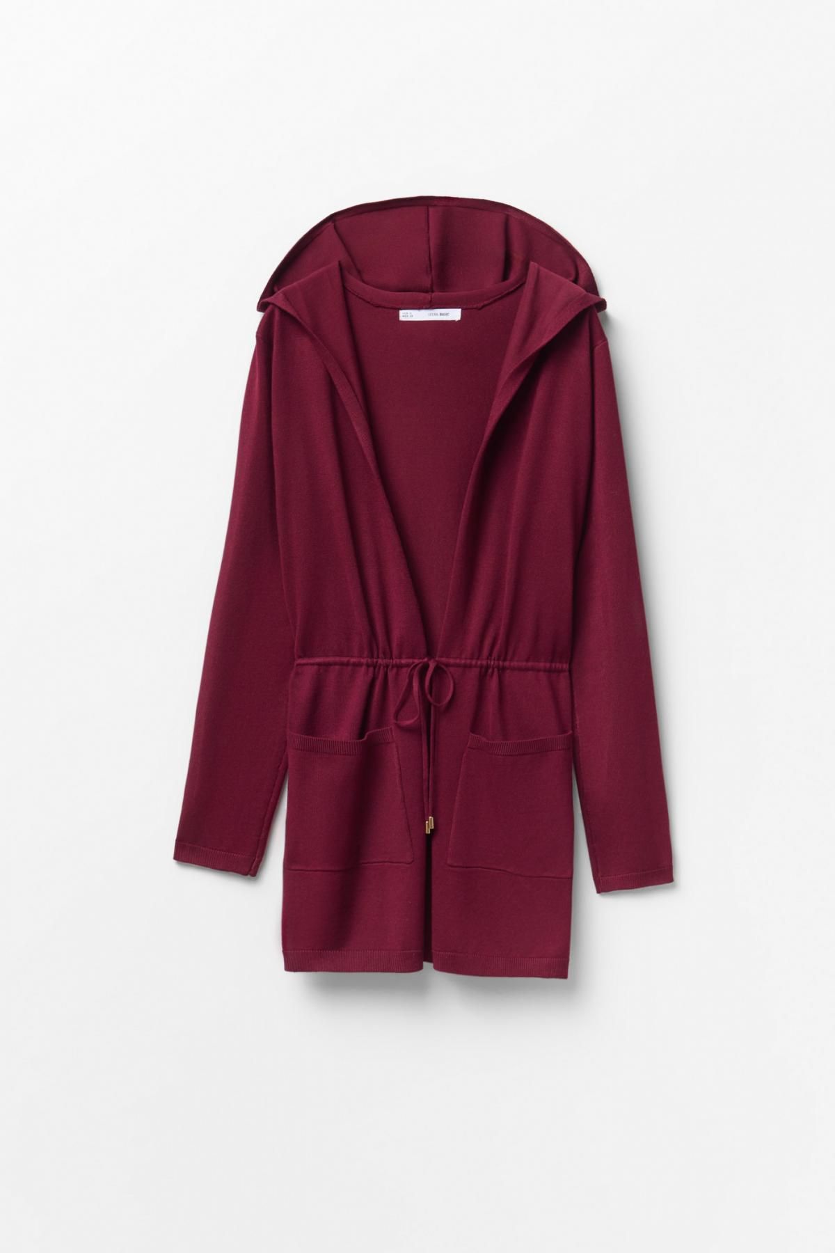 스페라 후드 롱 니트 재킷 058245004799 BURDEOS