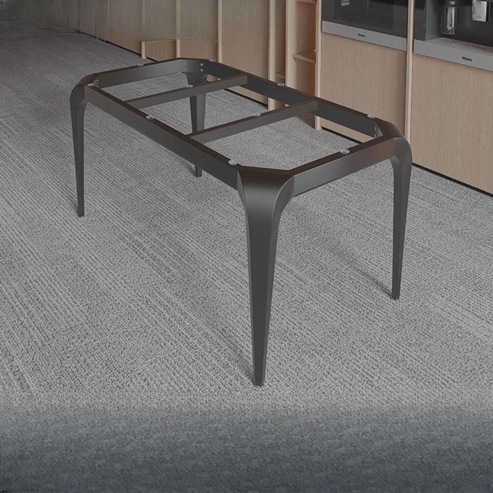 철제 식탁 다리 프레임 인테리어 테이블 하부 구조물 블랙(110-130x55-80cm) - 상품 이미지