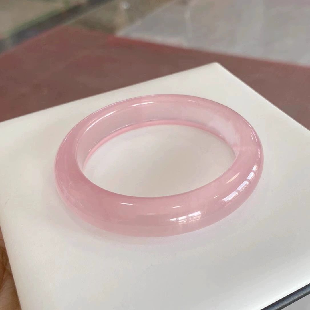 링 팔찌 비취 옥뱅글 백월광 보석 탄생석 52mm 사랑을 부르는 핑크 수크리스탈 - 상세 이미지 2