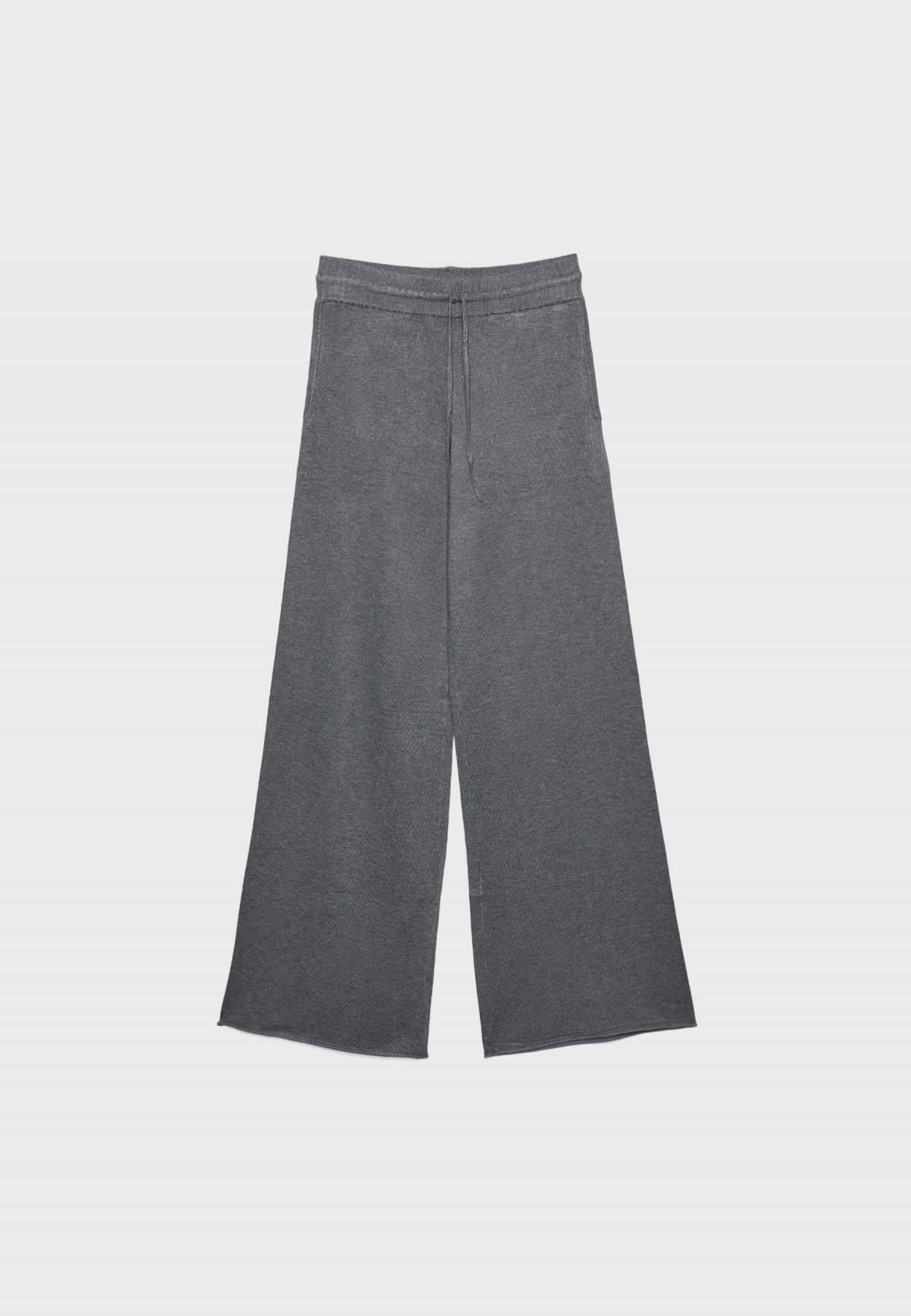 스트라디바리우스 미드라이즈 스트레치 와이드 니트 팬츠 5055/730 DARK GREY - 상세 이미지 2