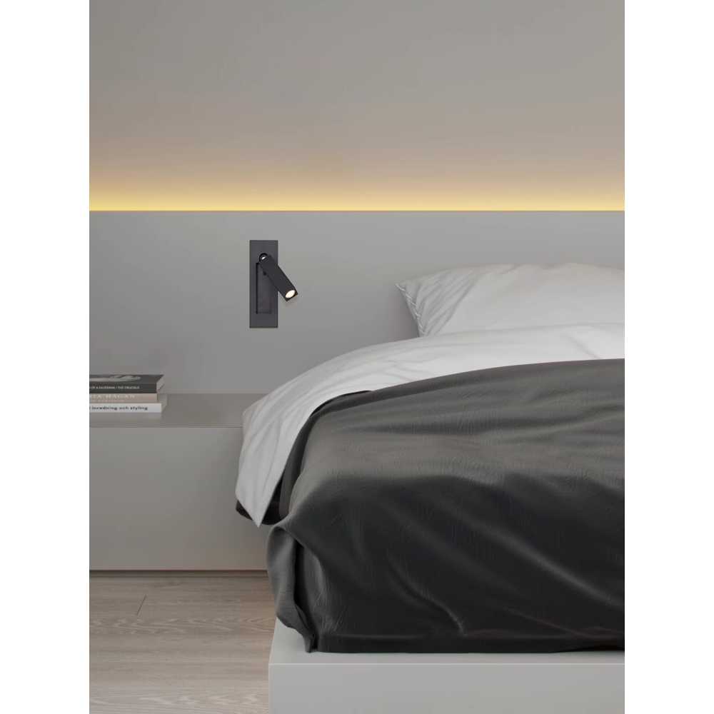 LED 벽부등 침실 조명 무드 벽등 간접조명 인테리어용 화이트 (매립형-숨김 스위치) - 상세 이미지 2