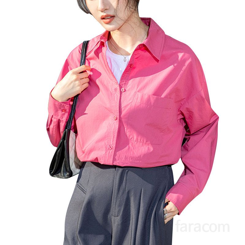 여성 봄여름 셔츠 정장용 고급스러운 인터뷰 이너탑 깔끔한 디자인 데일리 오피스룩 캐주얼 스타일링 가능한 셔츠 - 상세 이미지 5