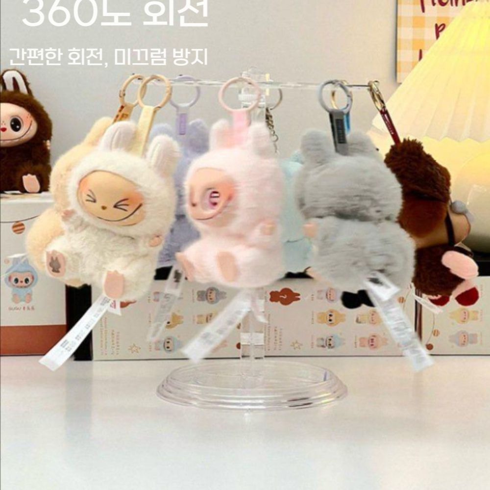 라부부 로터리 디스플레이 랙 팝마트 인형 박스 면화 펜던트 스토리지 회전 진열대 - 상세 이미지 4