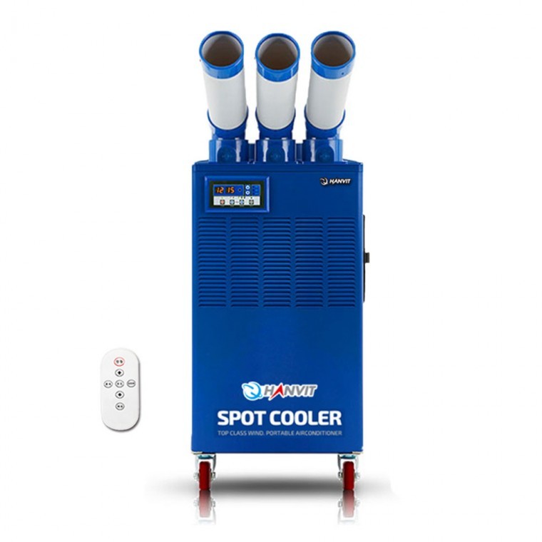 한빛전자 산업용 코끼리 이동식 에어컨 HIA-K03 3구