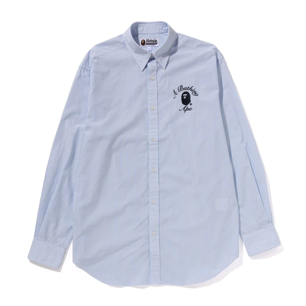 베이프 우먼즈 셔츠 COLLEGE STRIPE SHIRT 1L80-231-001 - 메인 이미지