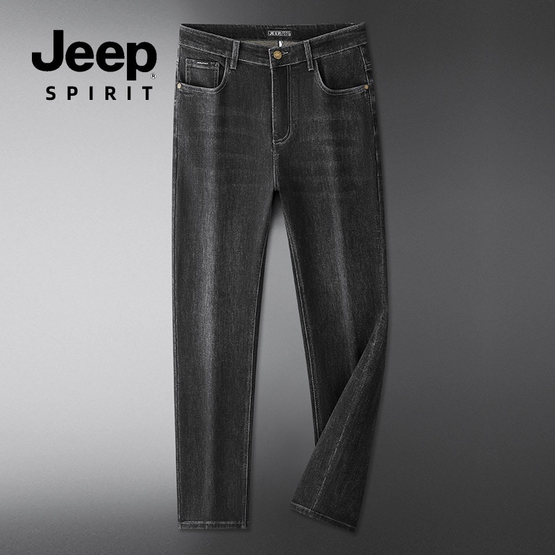 JEEP SPIRIT 청바지 남성 봄 가을 슬림 팬츠 - 상세 이미지 4
