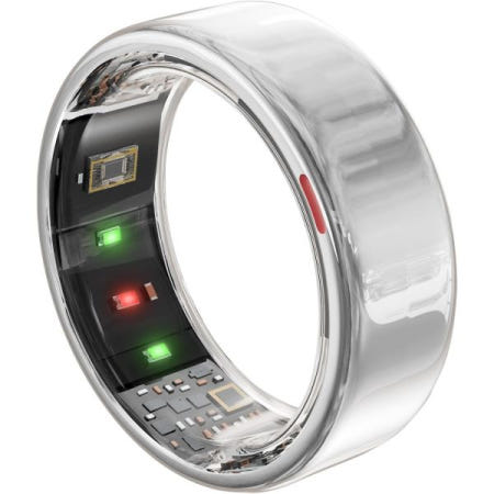 [해외]스마트 링 - 수면/스트레스/시간 추적기 사이즈 우선, 키트 포함 배터리 수명 최대 5-7일 증가 무선 충전 케이스 사용 APP 구독 없음 iOS/안드로이드 호환(슬리버,