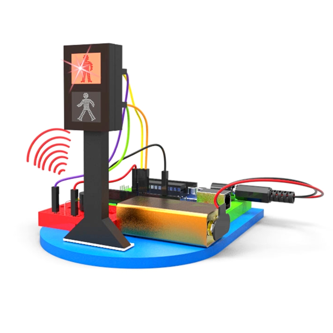 브레드보드조립 부정알림소리 보행자신호등코딩키트 기본형 아두이노보드별도 - 상품 이미지