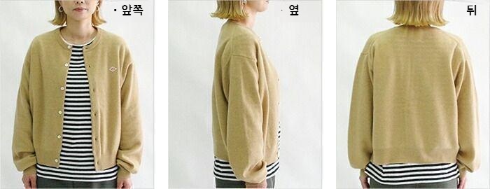 단톤 울 니트 크루넥 여성 니트 가디건 DT-D0031LMW 25FW 블랙 36 - 상세 이미지 4