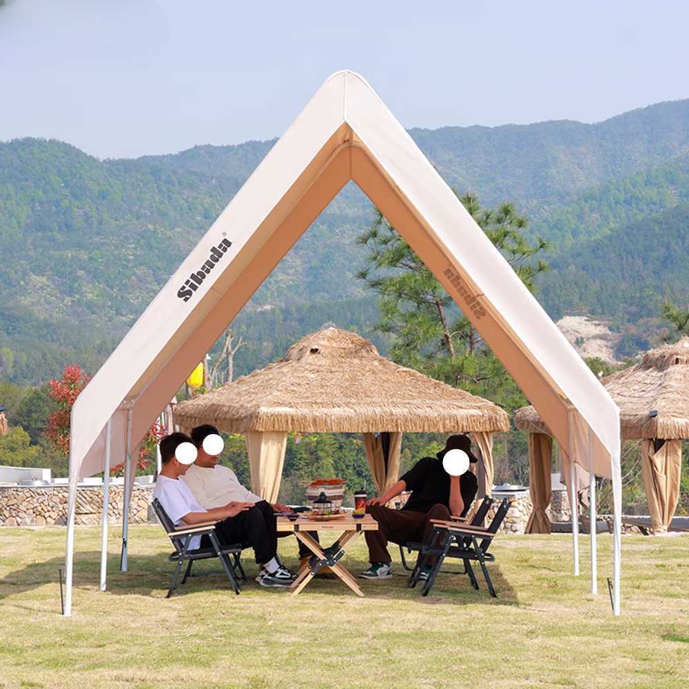 가제보 천막 캐노피 야외 정원용 테라스 방수형 텐트 베이지 3x3m - 상세 이미지 4