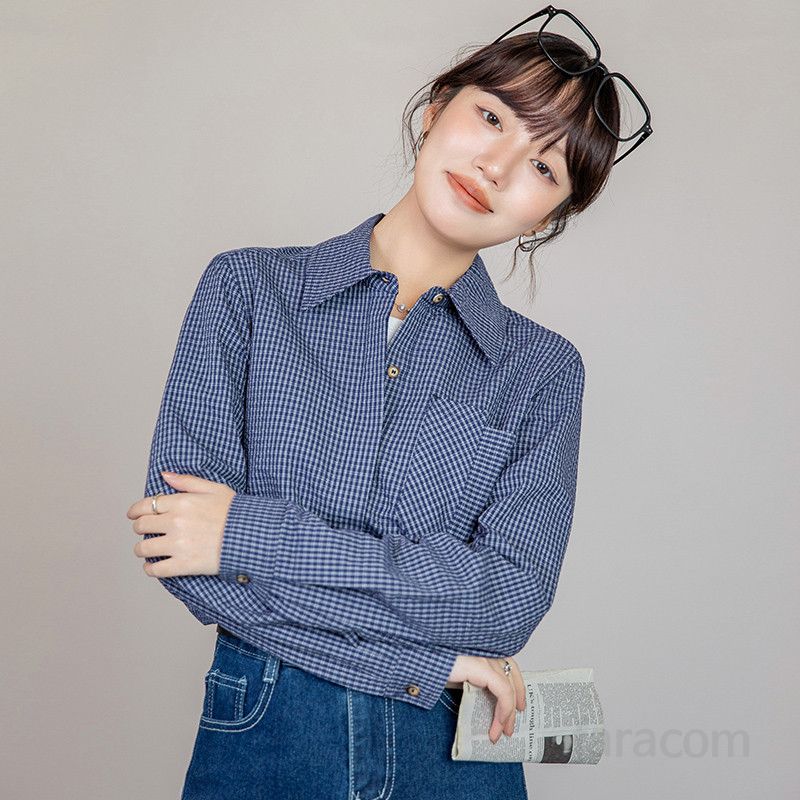 여성 체크셔츠 루즈핏 긴팔 캐주얼 셔츠자켓 봄여름 스타일 데일리 아우터 레이어링 다양한 연출 가능 편안한 착용감 - 상세 이미지 2