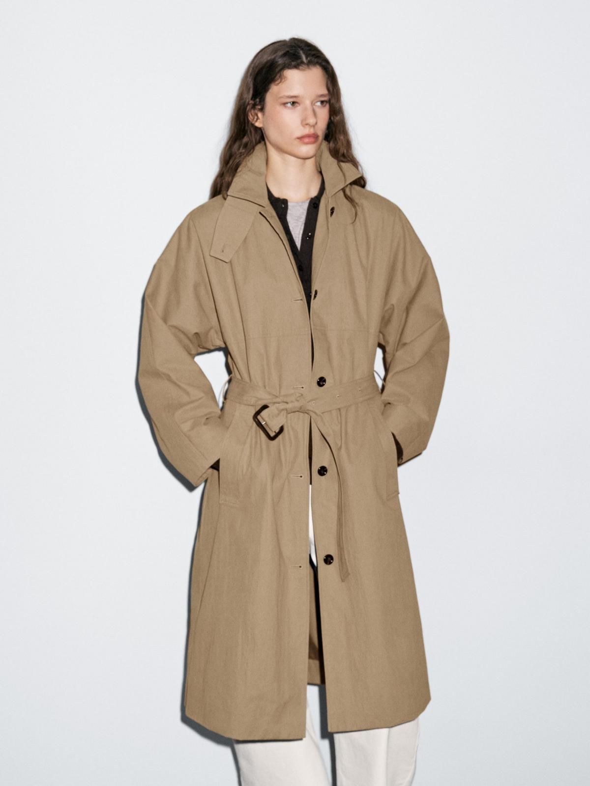 마시모두띠 테크니컬 코튼블렌드 트렌치코트 6701/100 CAMEL - 메인 이미지
