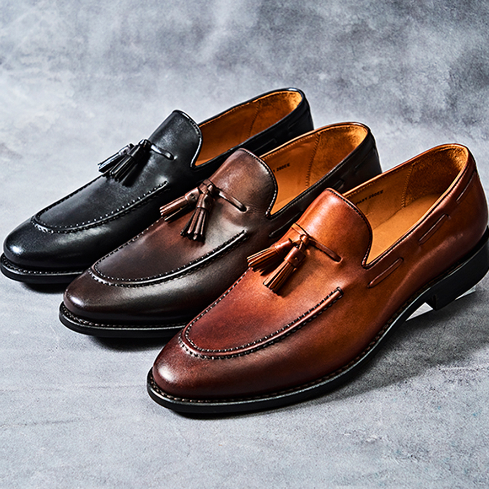 태슬로퍼 몬자 이태리산 송아지가죽 남자 수제화 발편한 굿이어웰트 구두