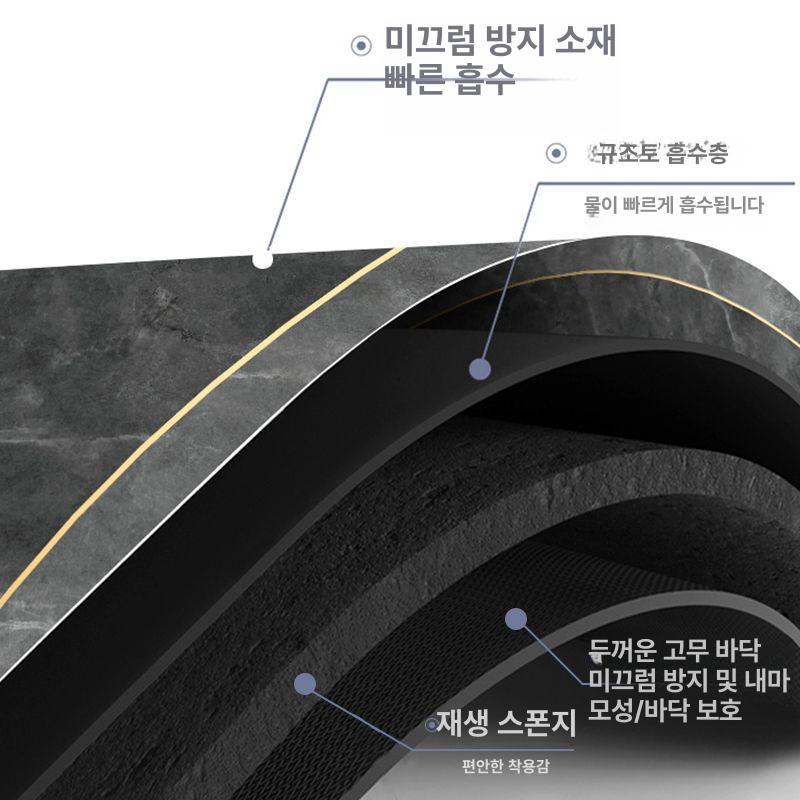 테이프모양 발매트 레트로 재밌는 자동차 테이핑 유니크 미국식 테이프-I 40x60초강력흡수 - 상세 이미지 4