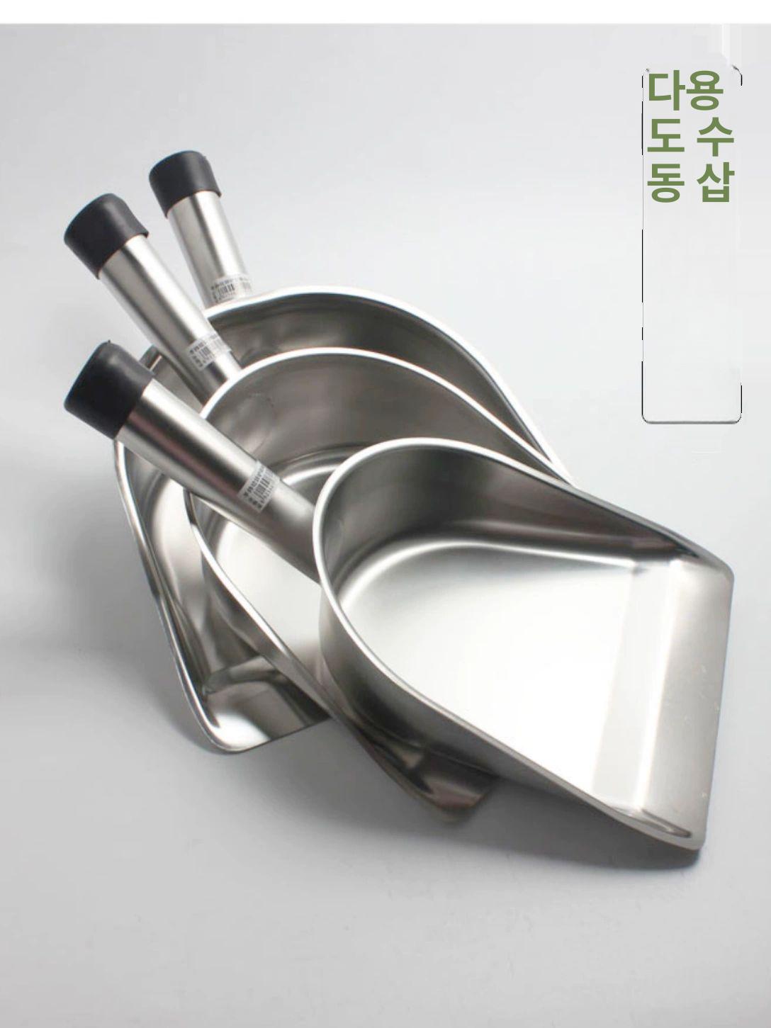 스테인레스 얼음 삽 주걱 다용도 천성 원형 제빙기 검은 전기목 소형 손잡이 삽 - 상세 이미지 5