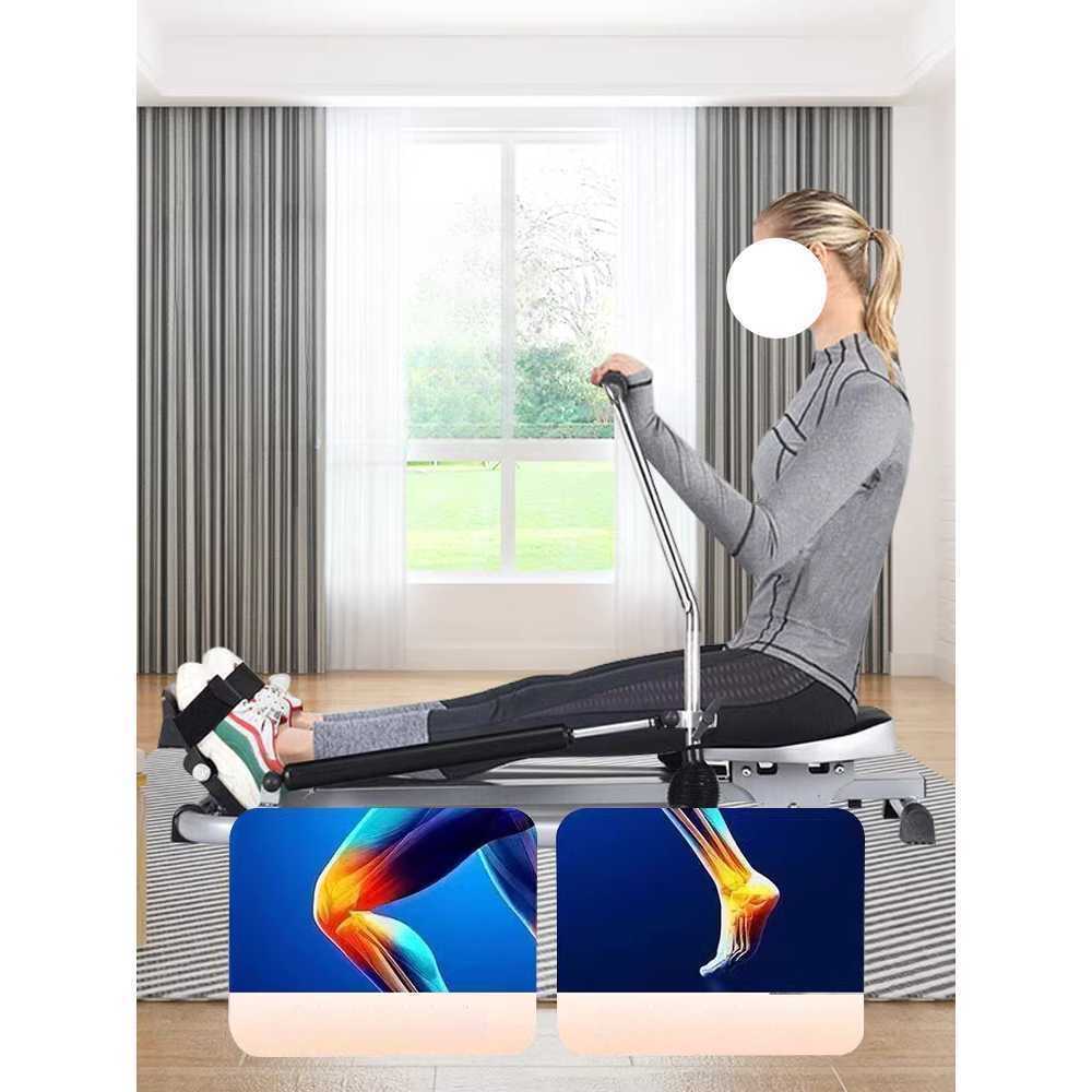 접이식 로잉머신 노젓기 운동 실내 헬스 기구 홈짐 더블 프로펠러 트랙+레버 조정 - 상세 이미지 4