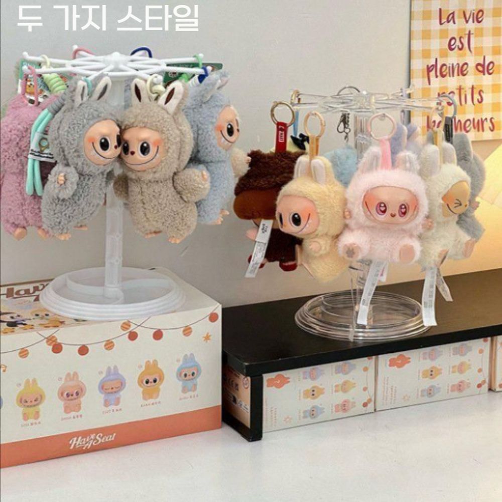 라부부 로터리 디스플레이 랙 팝마트 인형 박스 면화 펜던트 스토리지 회전 진열대 - 상세 이미지 5
