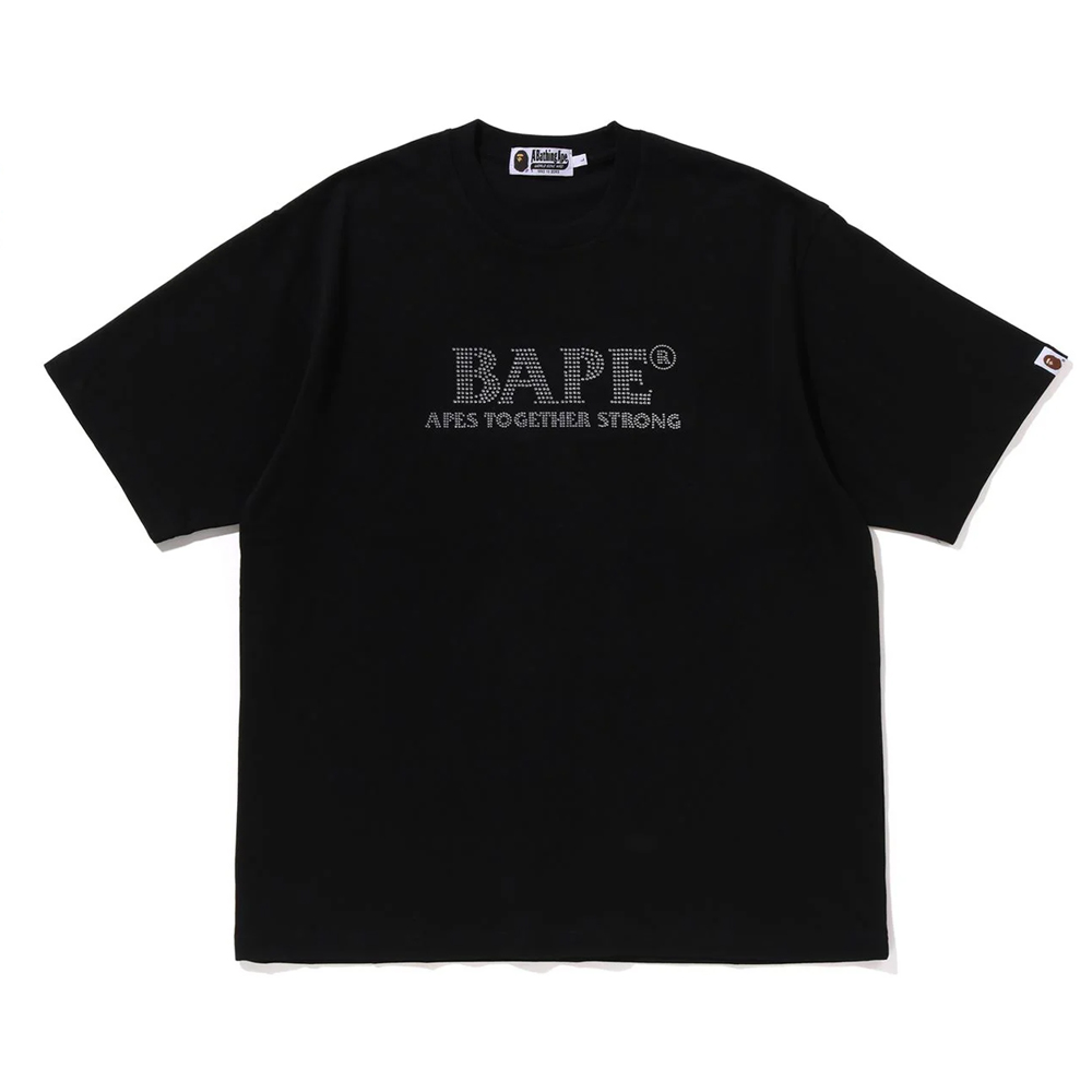 베이프 반팔티 RHINESTONE LOGO RELAXED FIT TEE 1L80-109-314 - 상품 이미지