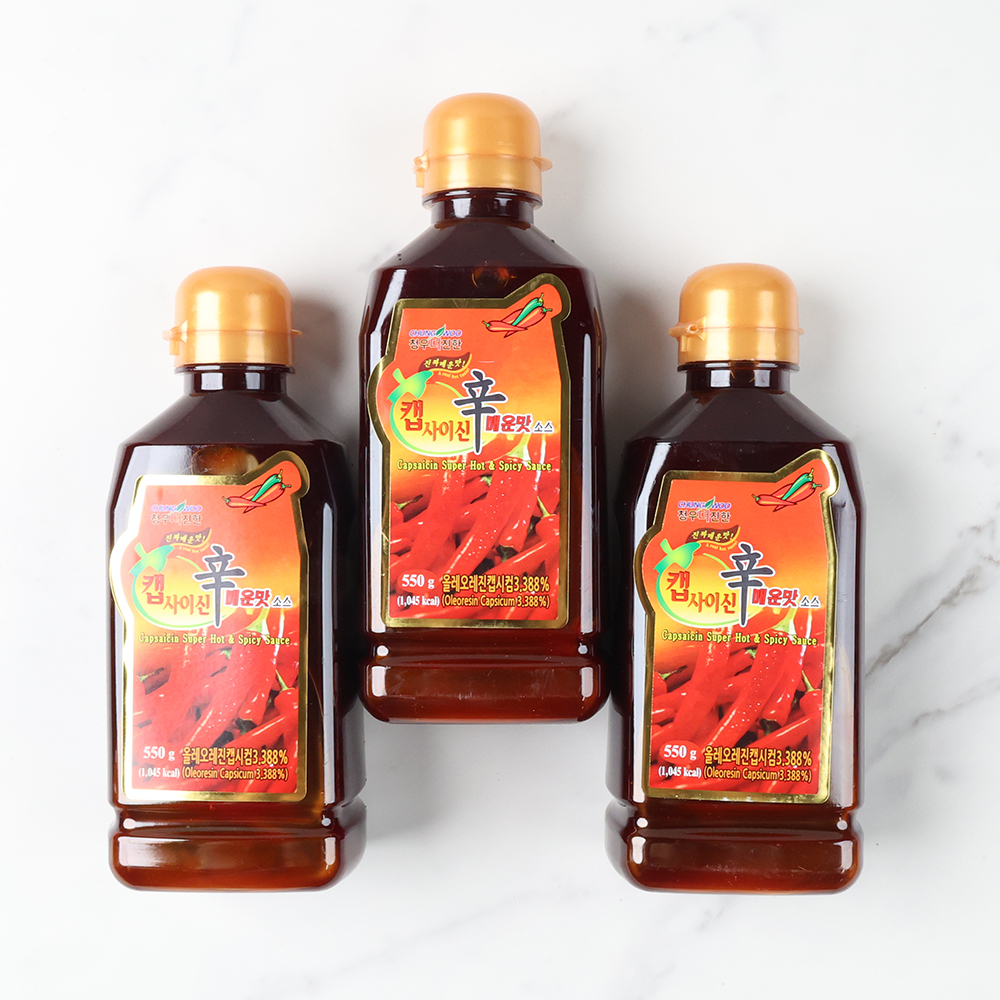 청우 더진한 매운맛 캡사이신소스 매운 불닭소스 550g, 12개 - 상품 이미지
