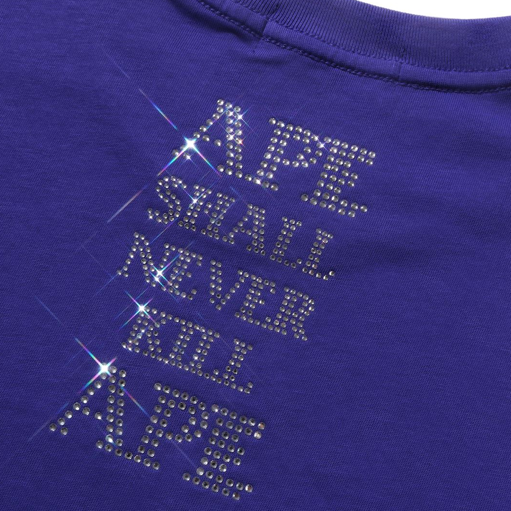베이프 반팔티 RHINESTONE LOGO RELAXED FIT TEE 1L80-109-314 - 상세 이미지 5