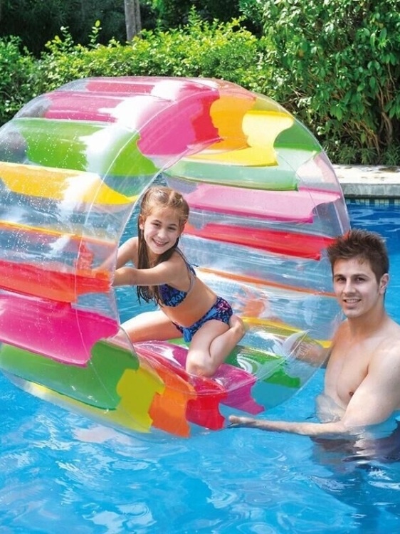 다람쥐통 타이어 튜브 풍선 워킹 수영장 대형 빠지 투명 워터파크 롤러튜브 - 상세 이미지 2