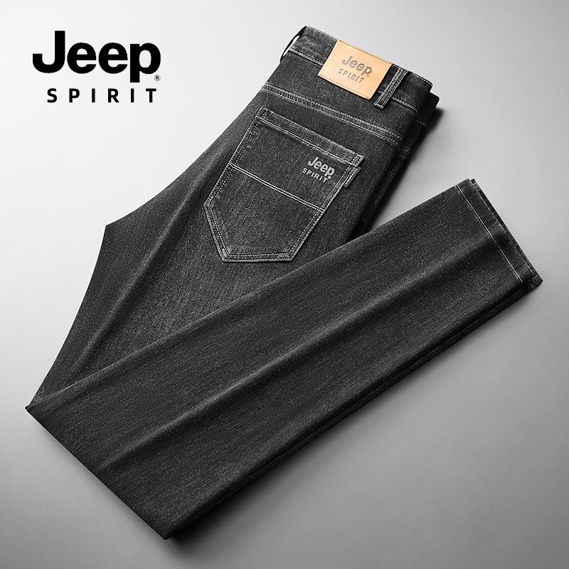 JEEP SPIRIT 청바지 남성 봄 가을 슬림 팬츠 - 상세 이미지 3