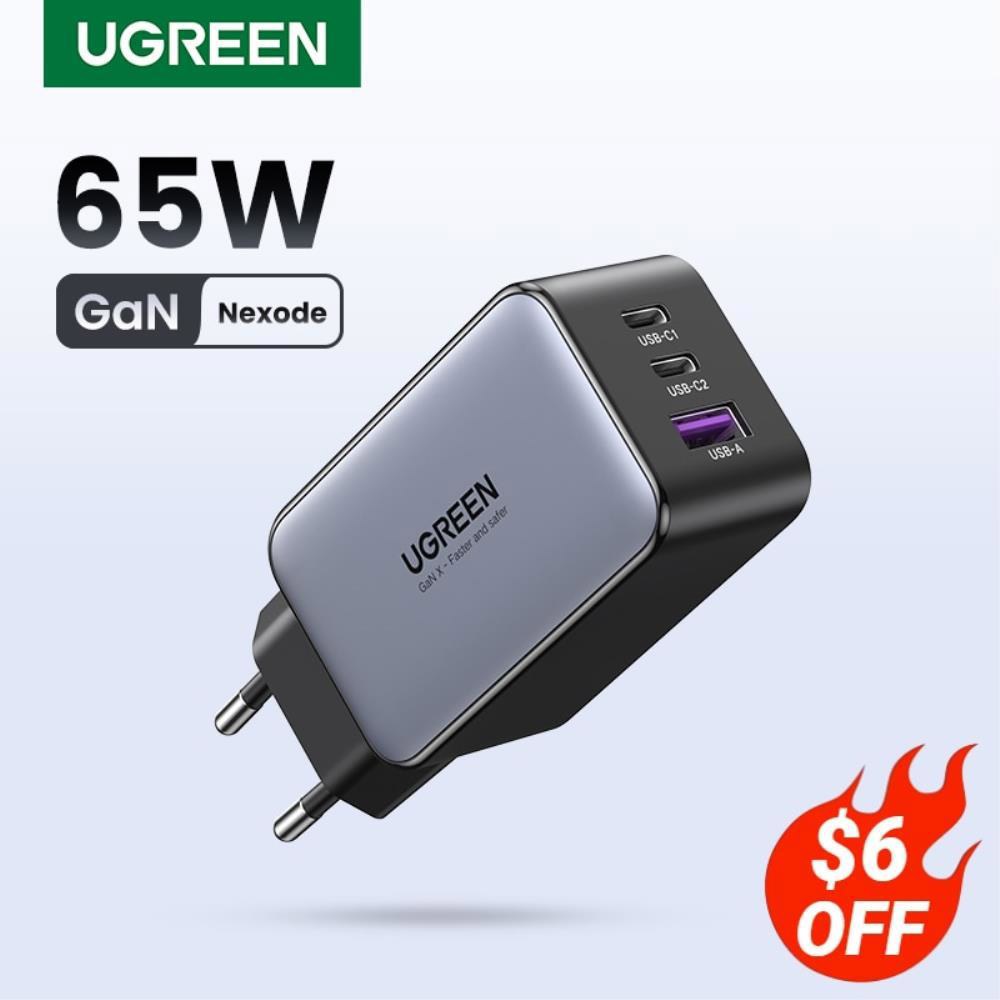 65W 태블릿 유그린 4 0 충전기 GaN 충전 플래시 노트북 7포트 로봇 80367 싱글 싱글 플래시 충전 80367 - 상품 이미지