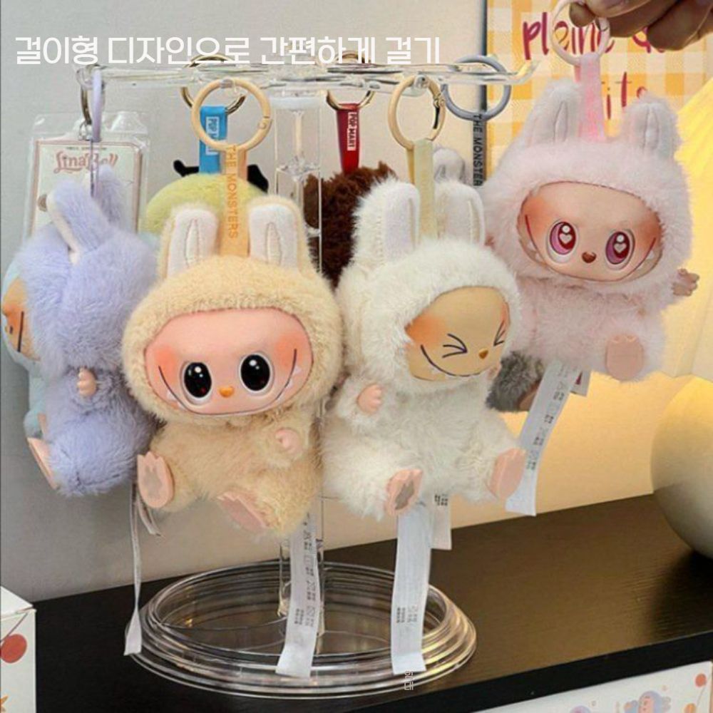라부부 로터리 디스플레이 랙 팝마트 인형 박스 면화 펜던트 스토리지 회전 진열대 - 상세 이미지 3