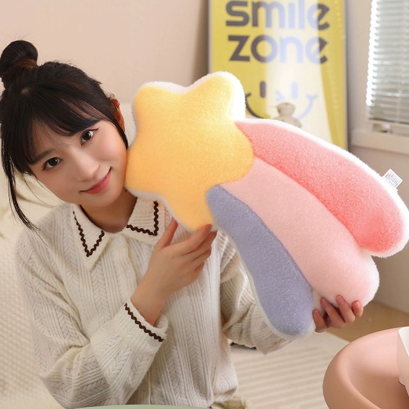 무지개인형 귀여운 봉제인형 선물 레인보우 애착인형 베개 쿠션 레드 하트 - 상세 이미지 4