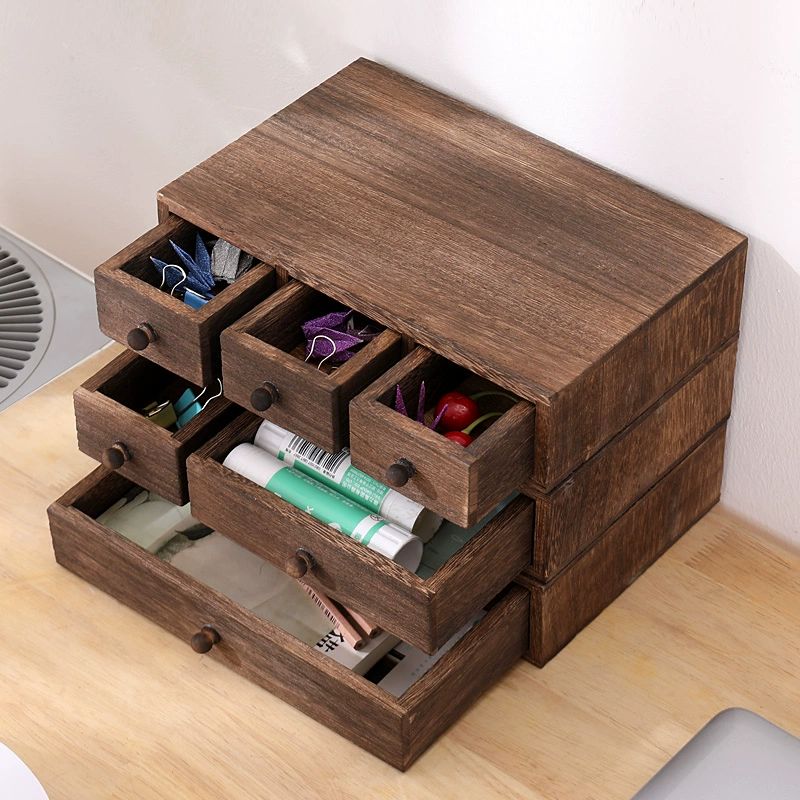 약장 약국 앤틱 전통 수납장 가구 정리장 우드 1 브라운+3칸 1서랍 재고