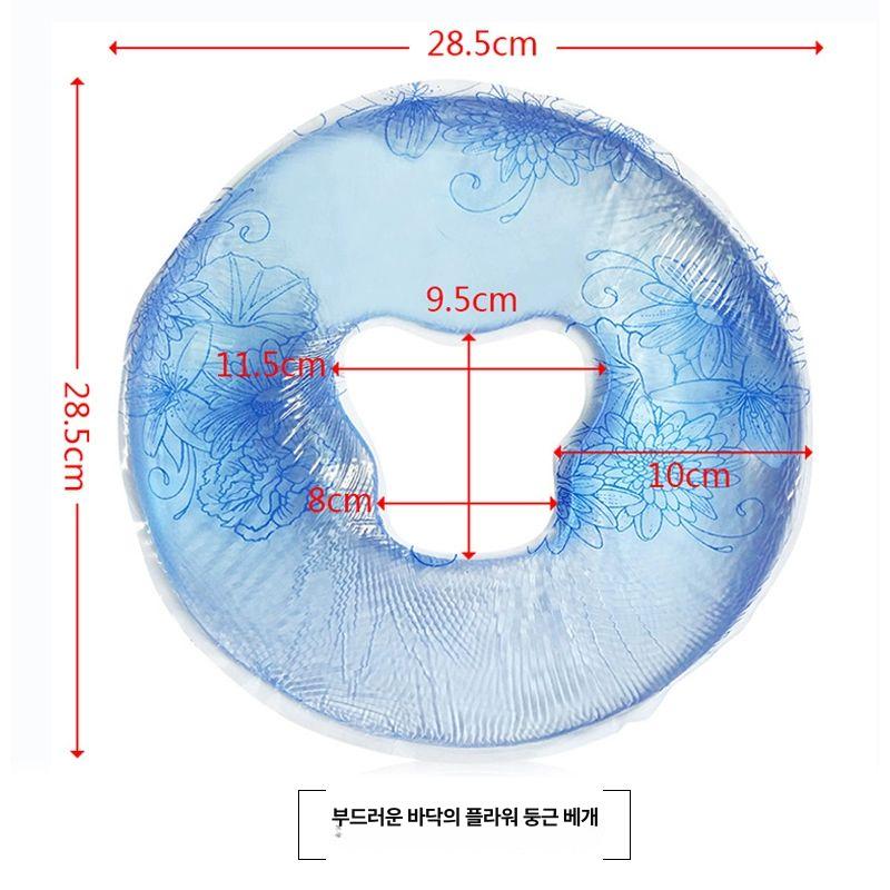 실리콘 안면 베개 미용 마사지 피부 관리실 경락 얼굴 쿠션 구멍 보호 피부색 부드러운 바닥 원형 1개 28.5-30cm - 상세 이미지 3