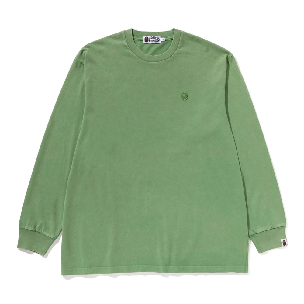 베이프 맨투맨 GARMENT DYE ONE POINT RELAXED FIT LS TEE 1L80-111-303 - 상세 이미지 3