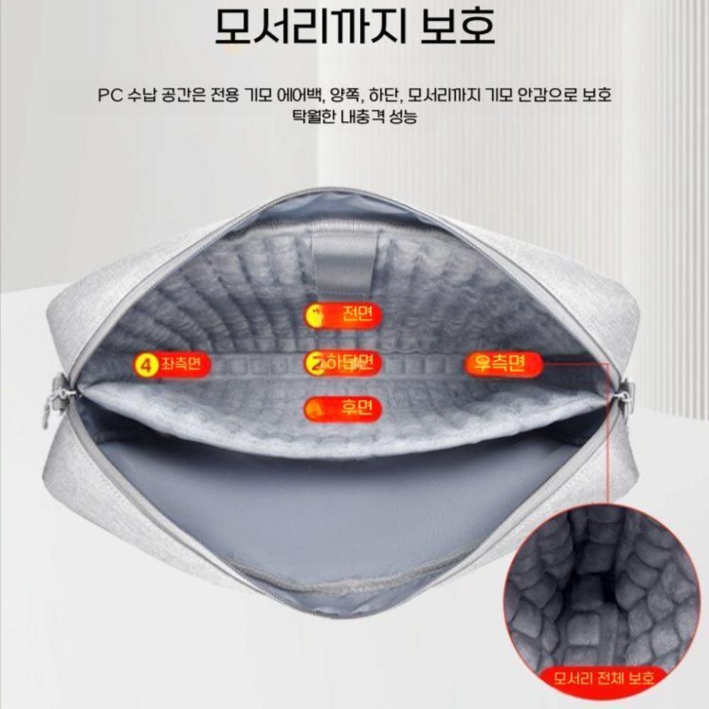 17인치노트북가방 심플 대용량 스트랩 오피스 숄더 - 상세 이미지 4