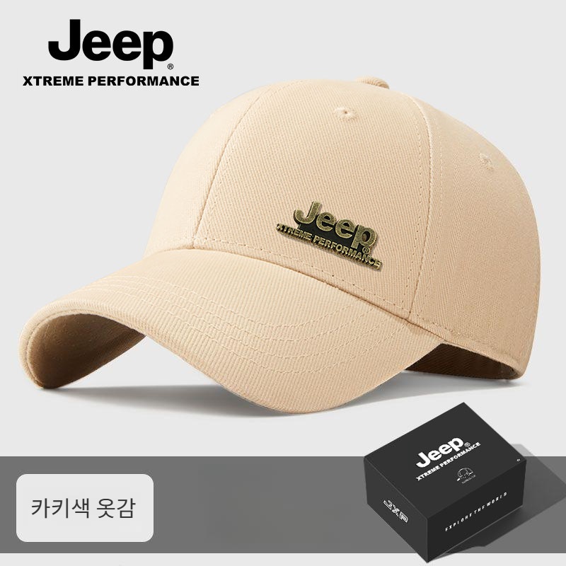 JEEP 남성 캡모자 가을 겨울 순면 야구 모자 - 상세 이미지 4