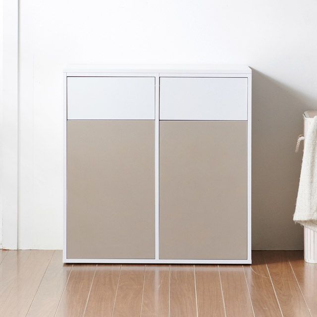 가구의서 다용도 수납장 휴지통 2칸 780x395x800mm - 메인 이미지