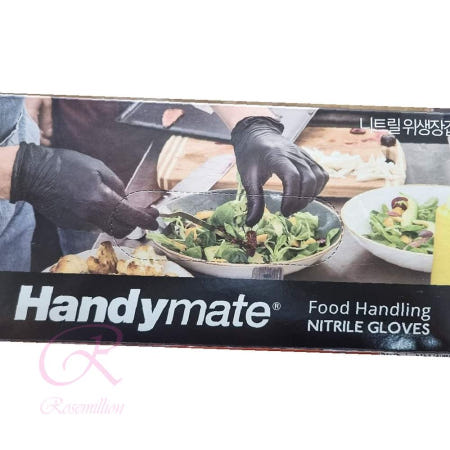 로즈밀 핸디메이트 니트릴장갑 블랙 L 100매 x10p 위생장갑