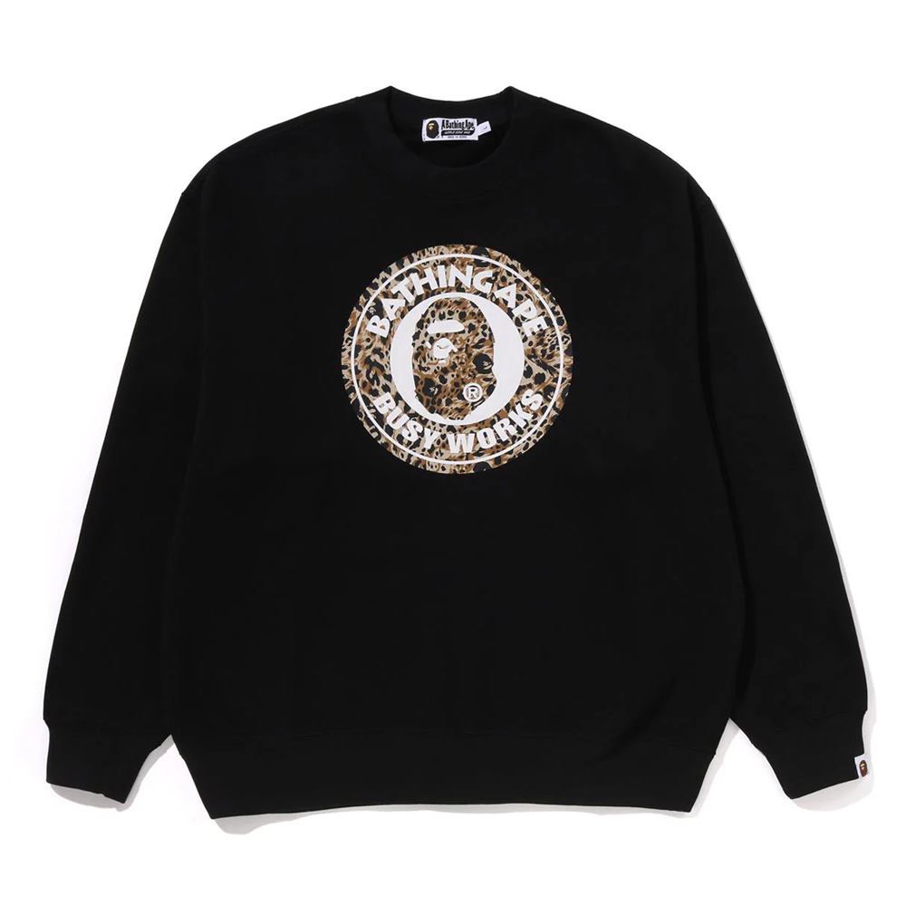 베이프 맨투맨 WILD LEOPARD PATTERN RELAXED FIT CREWNECK SWEATSHIRT 1 1L80-113-303 - 메인 이미지