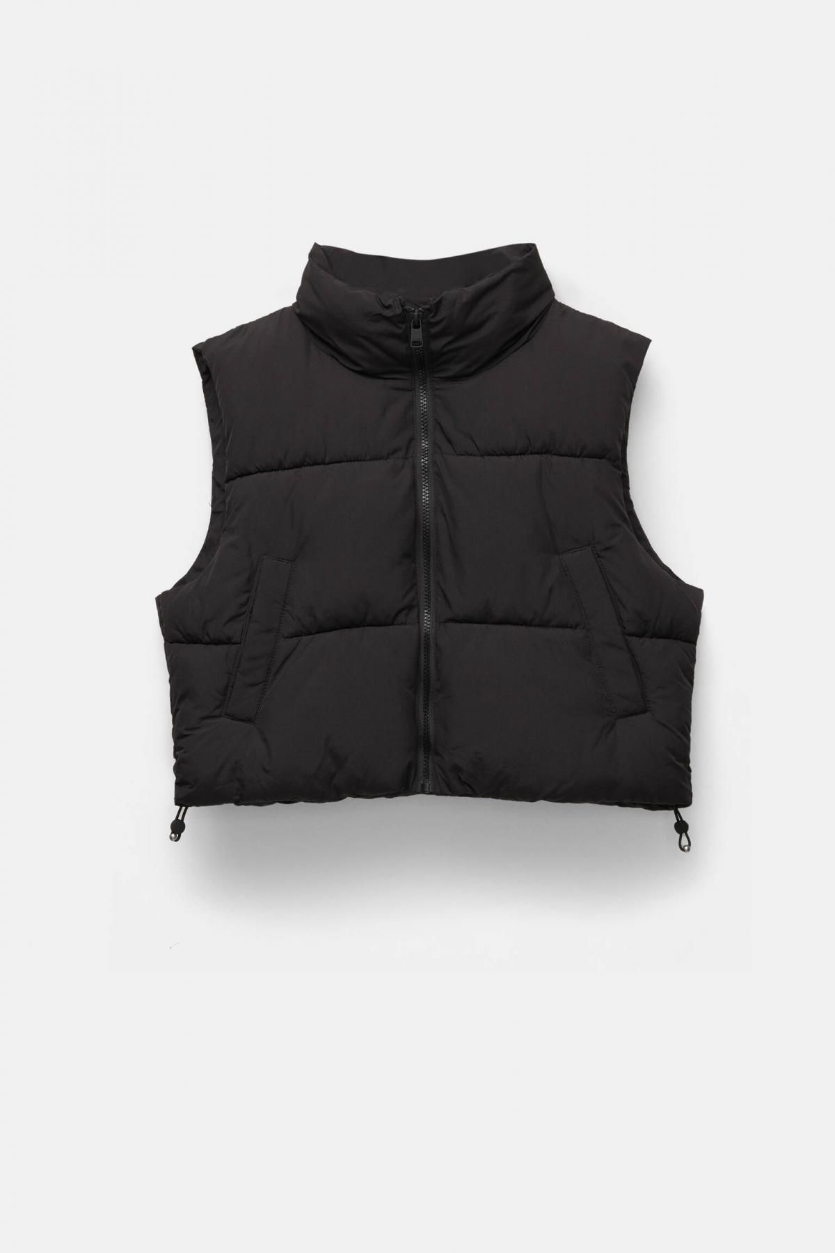 풀앤베어 하이넥 패딩 베스트 7801/309 BLACK