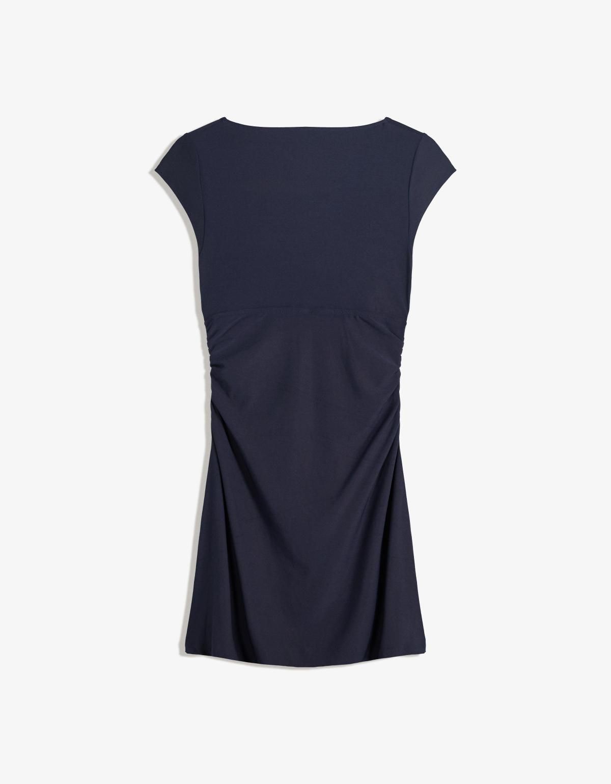 버쉬카 슬림핏 셔링 미니 원피스 5600/173 NAVY - 상세 이미지 5