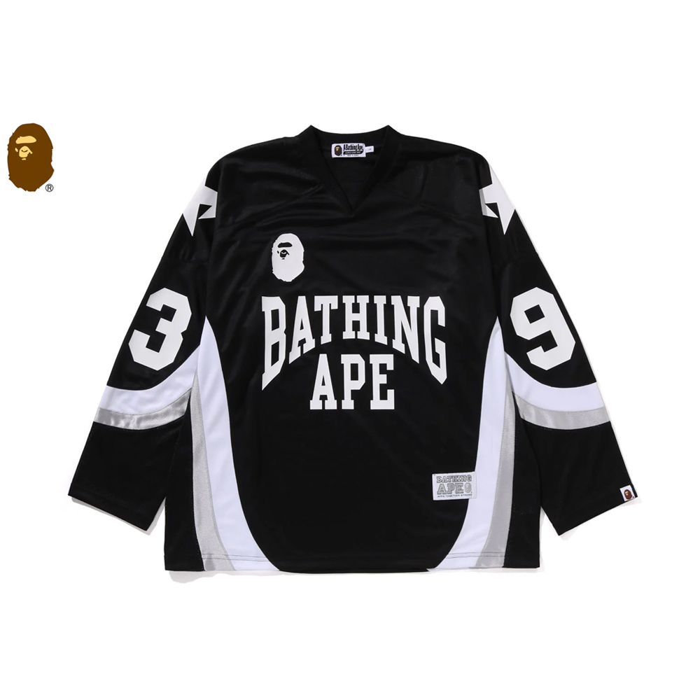 베이프 긴팔티 LINE CAMO JACQUARD LOGO RELAXED FIT ICE HOCKEY JERSEY 1L80-111-313 - 상품 이미지
