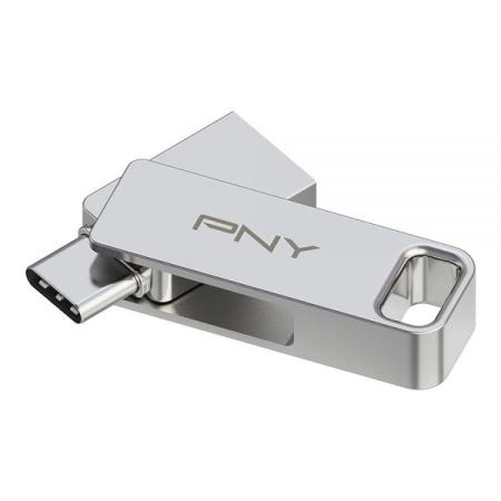[해외]PNY 안드로이드 장치 및 컴퓨터용 64GB 듀오 링크 USB 3.2 Type-C 듀얼 플래시 드라이브 - 사진, 비디오 등을 위한 외장 모바일 스토리지 200MB/s